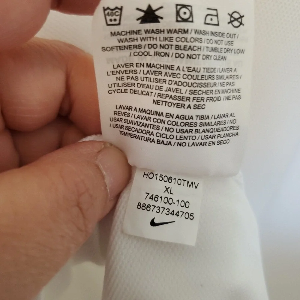 Nike Golf Womens Dri-FIT Polo Shirt White Short Sleeve XL 746100-100